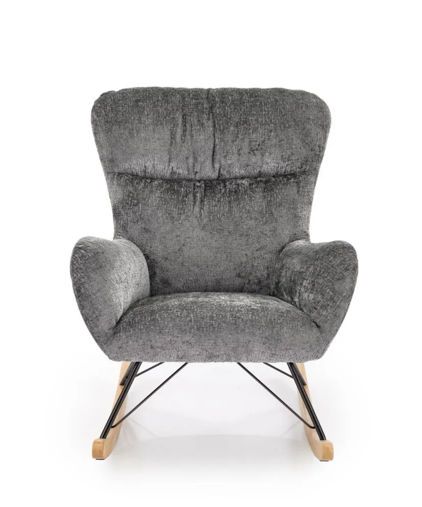 Fotel bujany CASTRO szary tapicerowany I sklep meblowy MIRAT.