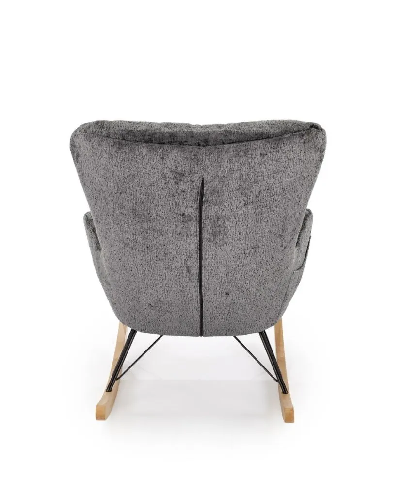 Fotel bujany CASTRO szary tapicerowany I sklep meblowy MIRAT.