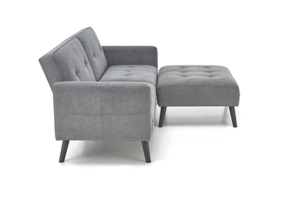 Sofa rozkładana CORNELIUS szara z podnóżkiem I sklep meblowy MIRAT.