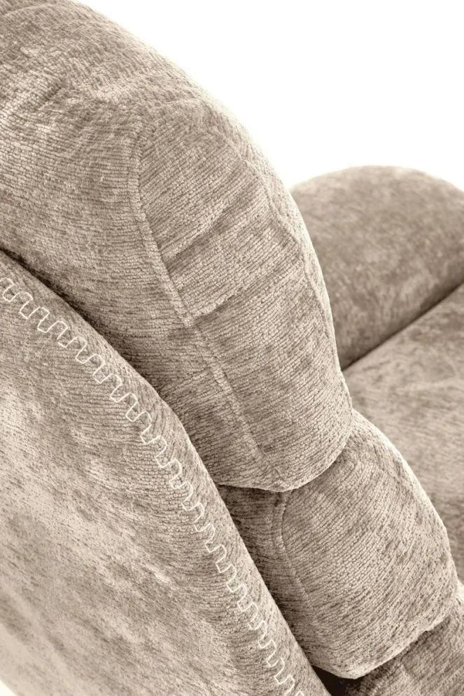 Fotel DARIO beżowy z podnóżkiem tapicerowany I sklep meblowy MIRAT.