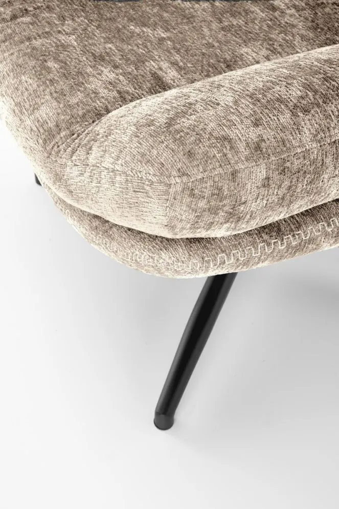 Fotel DARIO beżowy z podnóżkiem tapicerowany I sklep meblowy MIRAT.