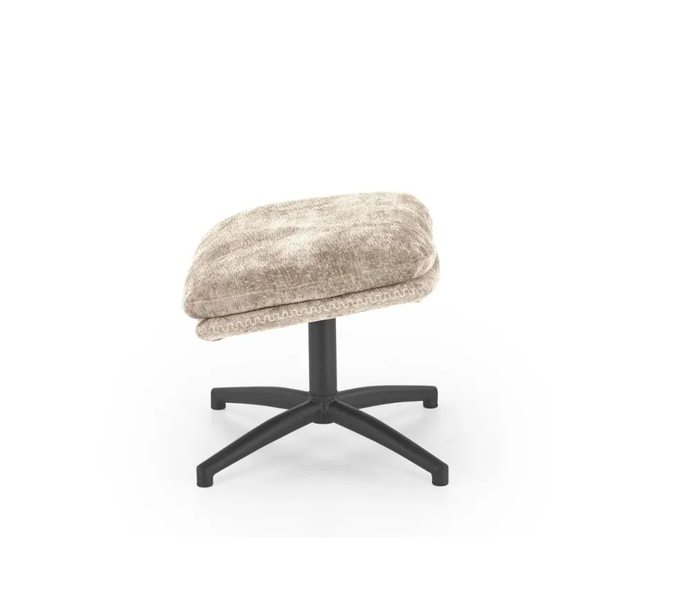 Fotel DARIO beżowy z podnóżkiem tapicerowany I sklep meblowy MIRAT.