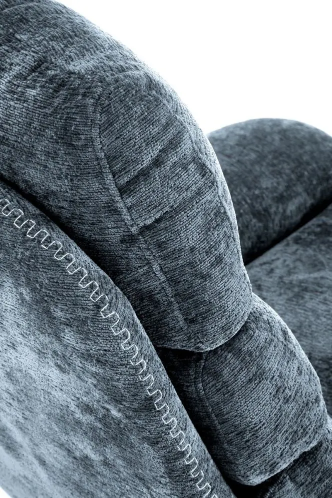 Fotel DARIO niebieski z podnóżkiem tapicerowany I sklep meblowy MIRAT.