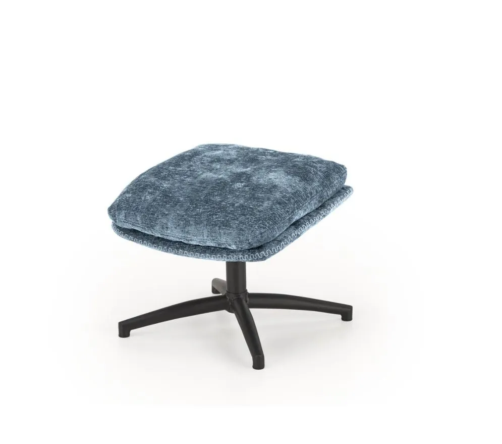 Fotel DARIO niebieski z podnóżkiem tapicerowany I sklep meblowy MIRAT.