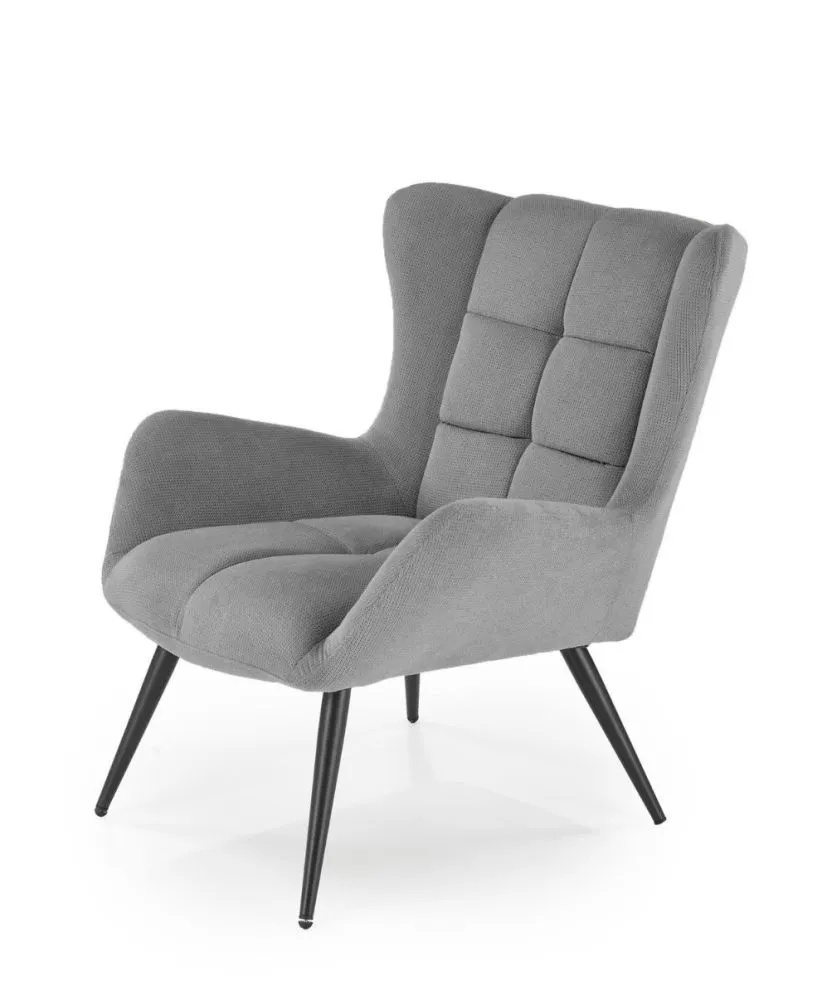 Fotel tapicerowany BYRON szary do salonu I sklep meblowy MIRAT.