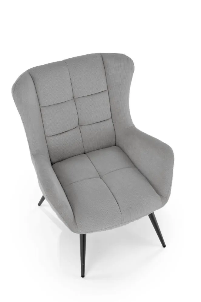 Fotel tapicerowany BYRON szary do salonu I sklep meblowy MIRAT.
