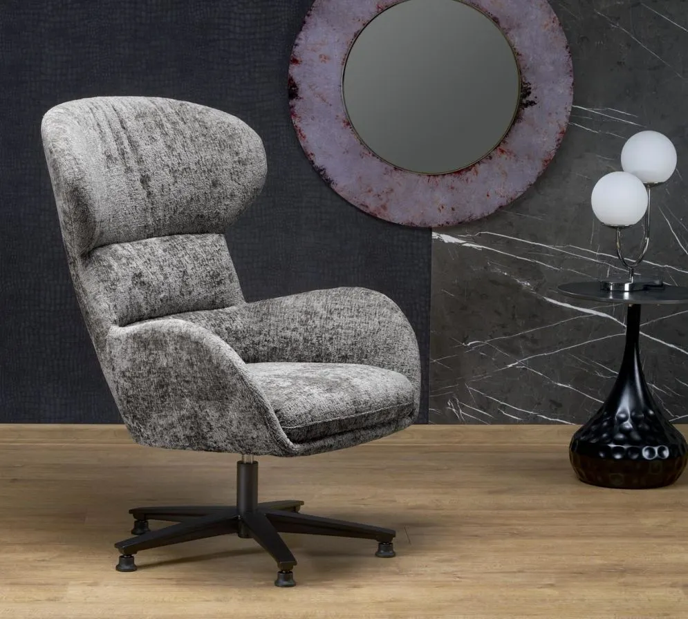 Fotel obrotowy FRANCO szary bez kółek I sklep meblowy MIRAT.