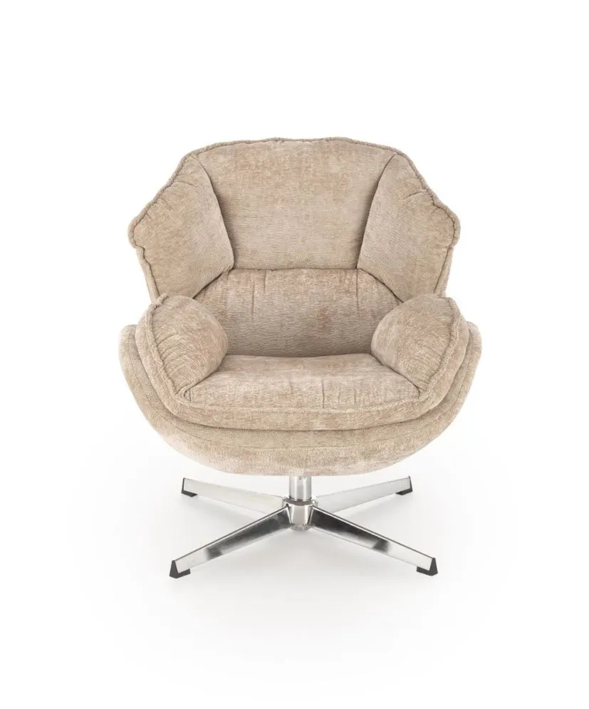 Fotel tapicerowany GUIDO beżowy obrotowy I sklep meblowy MIRAT.