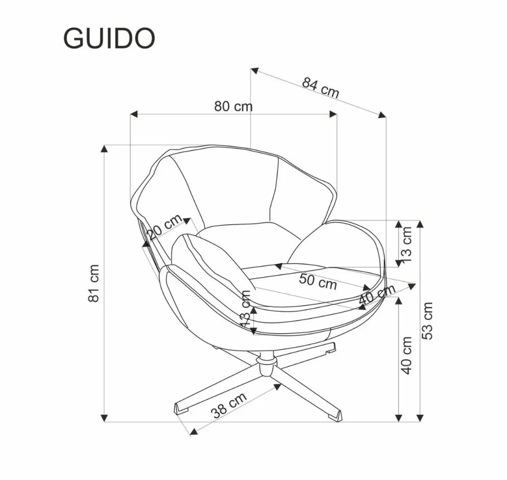 Fotel tapicerowany GUIDO musztardowy wypoczynkowy I sklep meblowy MIRAT.