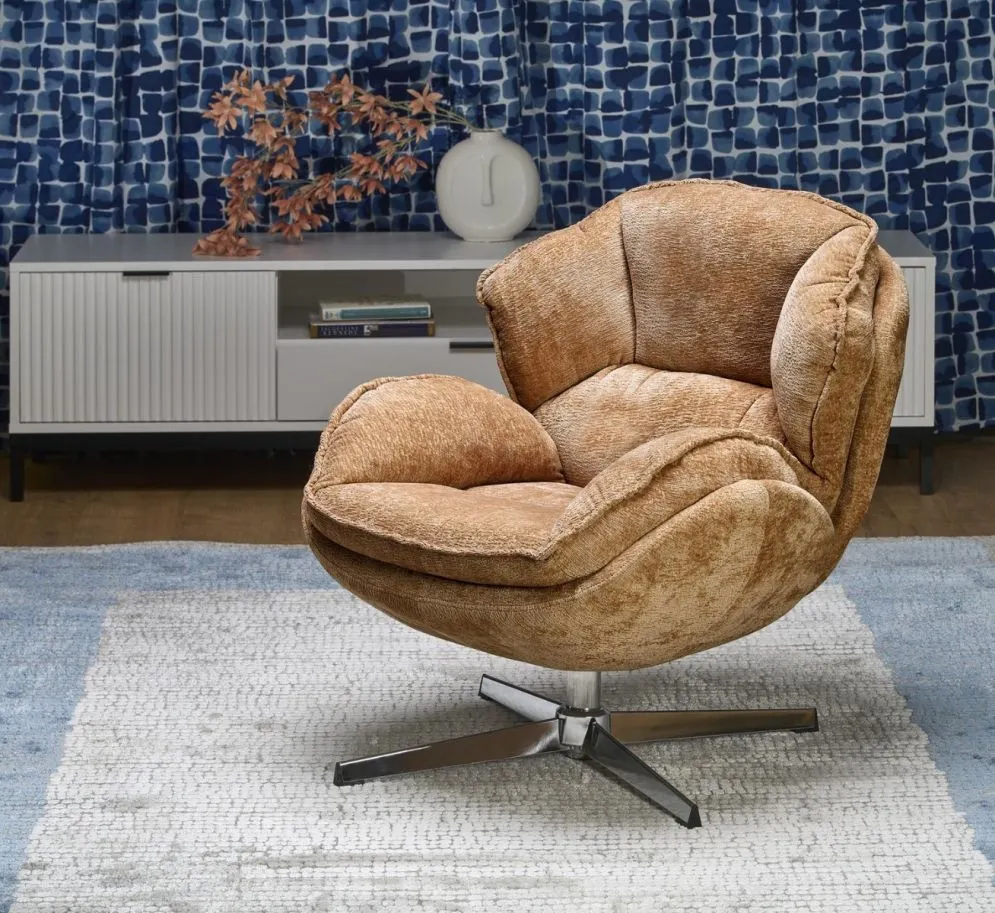 Fotel tapicerowany GUIDO musztardowy wypoczynkowy I sklep meblowy MIRAT.