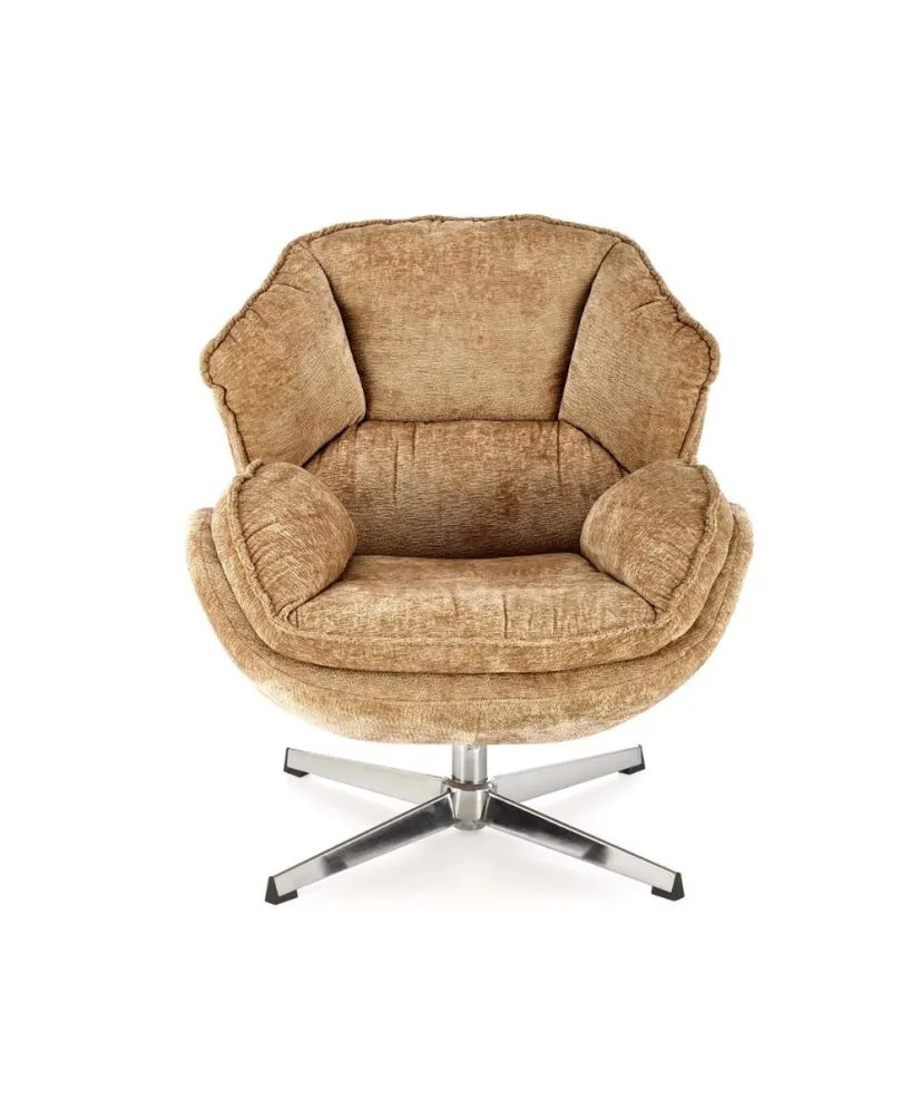 Fotel tapicerowany GUIDO musztardowy wypoczynkowy I sklep meblowy MIRAT.