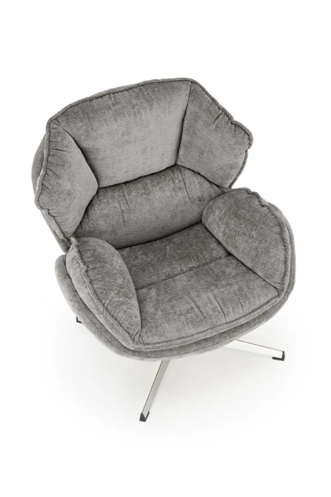 Fotel tapicerowany GUIDO szary obrotowy 360° I sklep meblowy MIRAT.