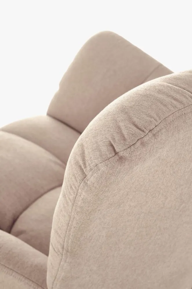 Fotel bujany VASCO beżowy na drewnianych płozach I sklep meblowy MIRAT.