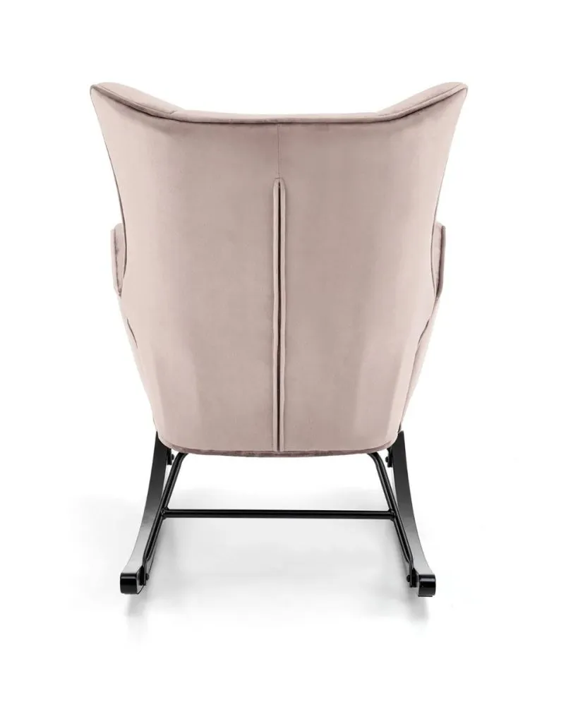 Fotel bujany BAZALTO VELVET beżowy welurowy I sklep meblowy MIRAT.