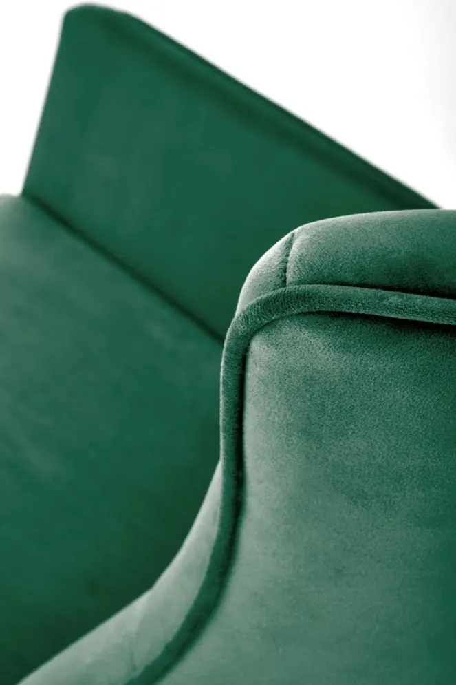 Fotel bujany BAZALTO VELVET zielony z podłokietnikami I sklep meblowy MIRAT.