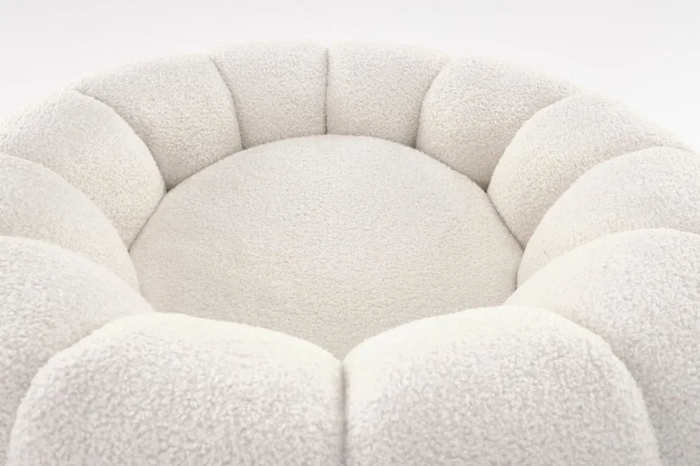 Fotel GASPAR kremowy boucle I sklep meblowy MIRAT.