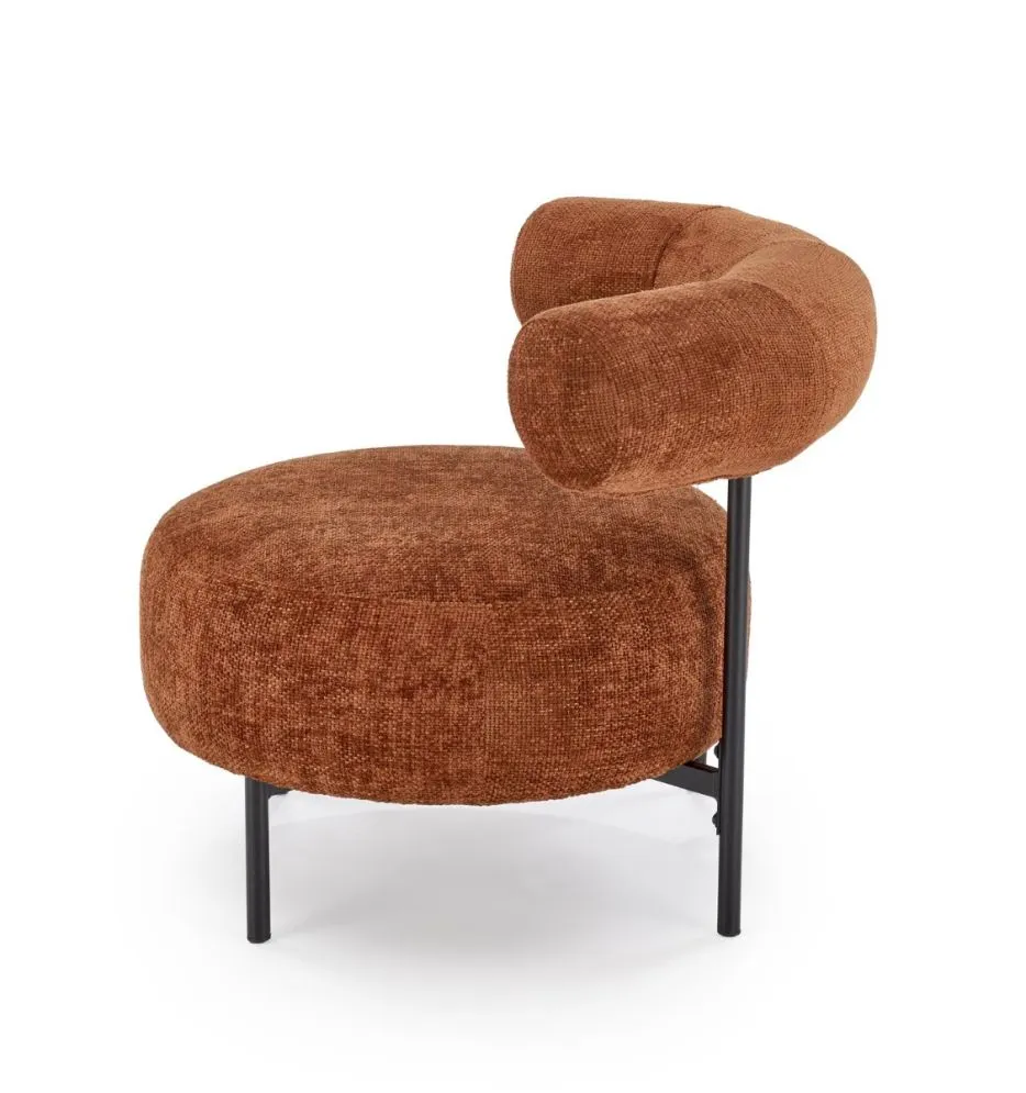 Fotel HAZARD cynamonowy niski I sklep meblowy MIRAT.