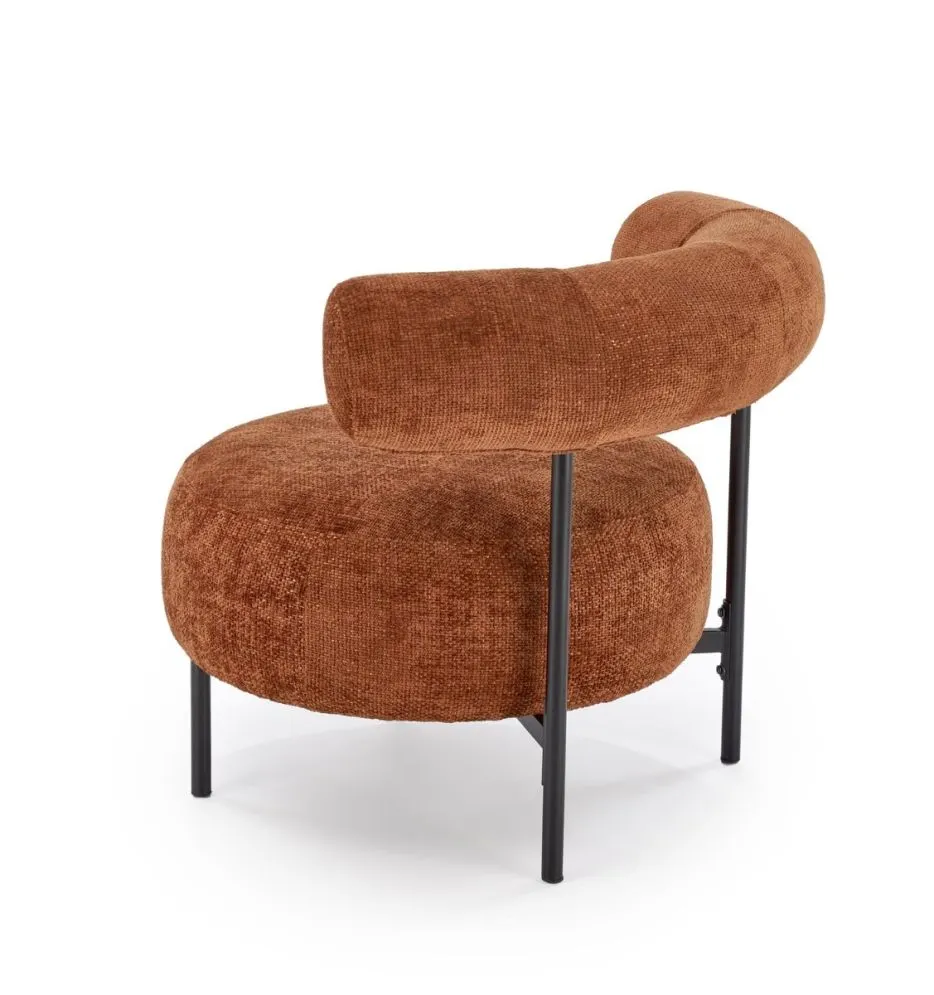 Fotel HAZARD cynamonowy niski I sklep meblowy MIRAT.