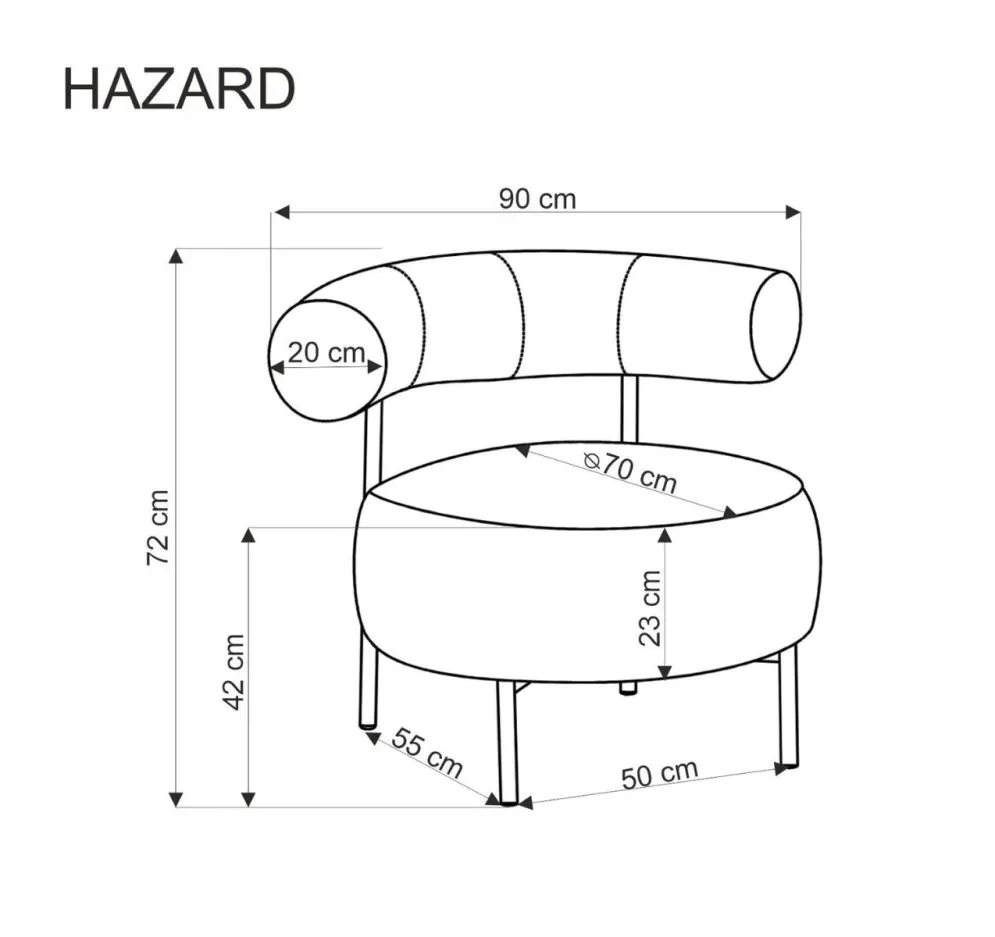 Fotel HAZARD beżowy wypoczynkowy I sklep meblowy MIRAT.