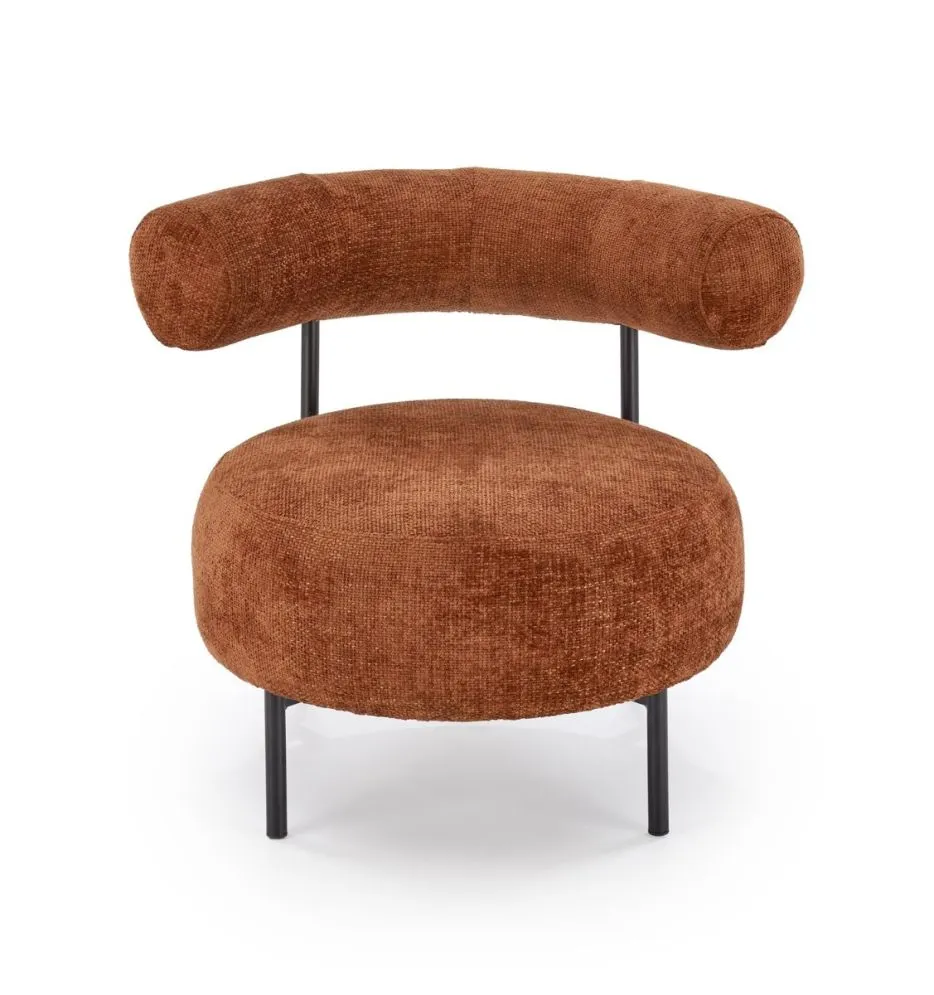 Fotel HAZARD cynamonowy niski I sklep meblowy MIRAT.