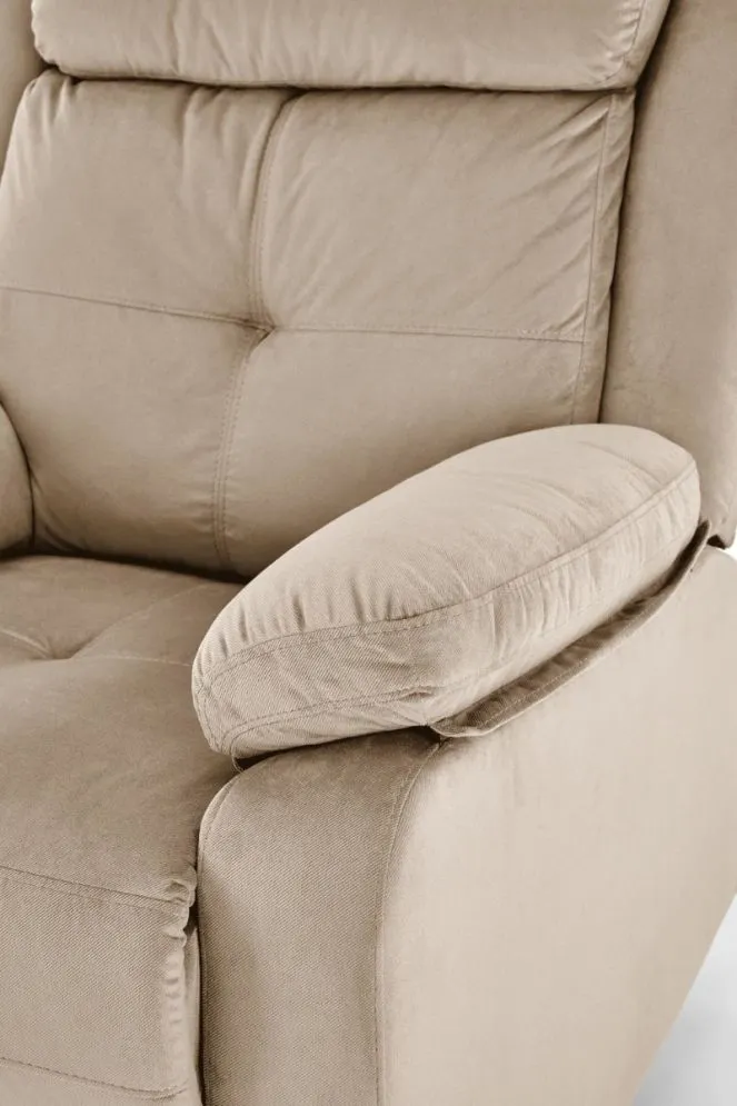 Fotel rozkładany LORIS beżowy elektrycznie rozkładany I sklep meblowy MIRAT.