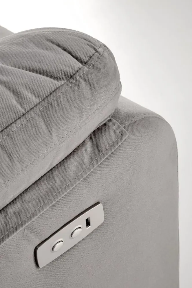 Fotel rozkładany LORIS szary z podnóżkiem I sklep meblowy MIRAT.