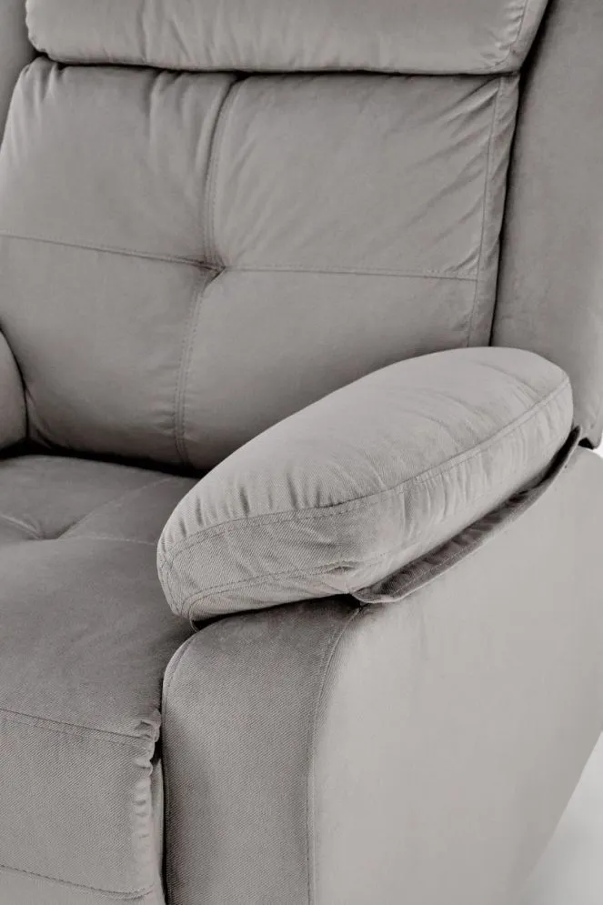 Fotel rozkładany LORIS szary z podnóżkiem I sklep meblowy MIRAT.