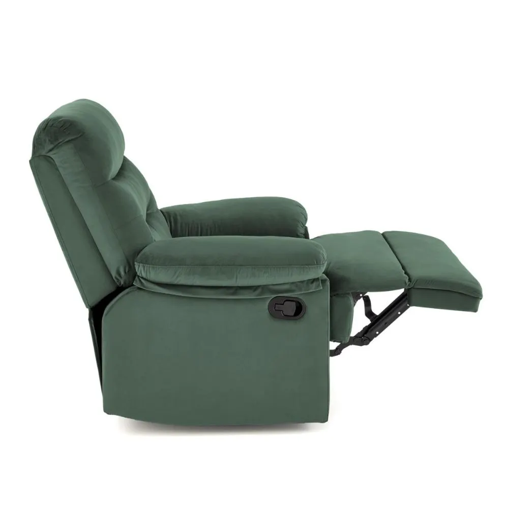 Fotel rozkładany DRAGER VELVET zielony do salonu I sklep meblowy MIRAT.