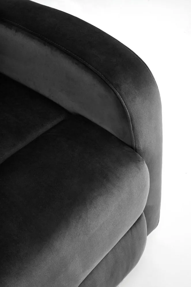 Fotel rozkładany WONDER VELVET czarny z podnóżkiem I sklep meblowy MIRAT.