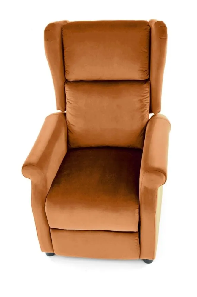 Fotel AGUSTIN 2 VELVET cynamonowy rozkładany welurowy I sklep meblowy MIRAT.