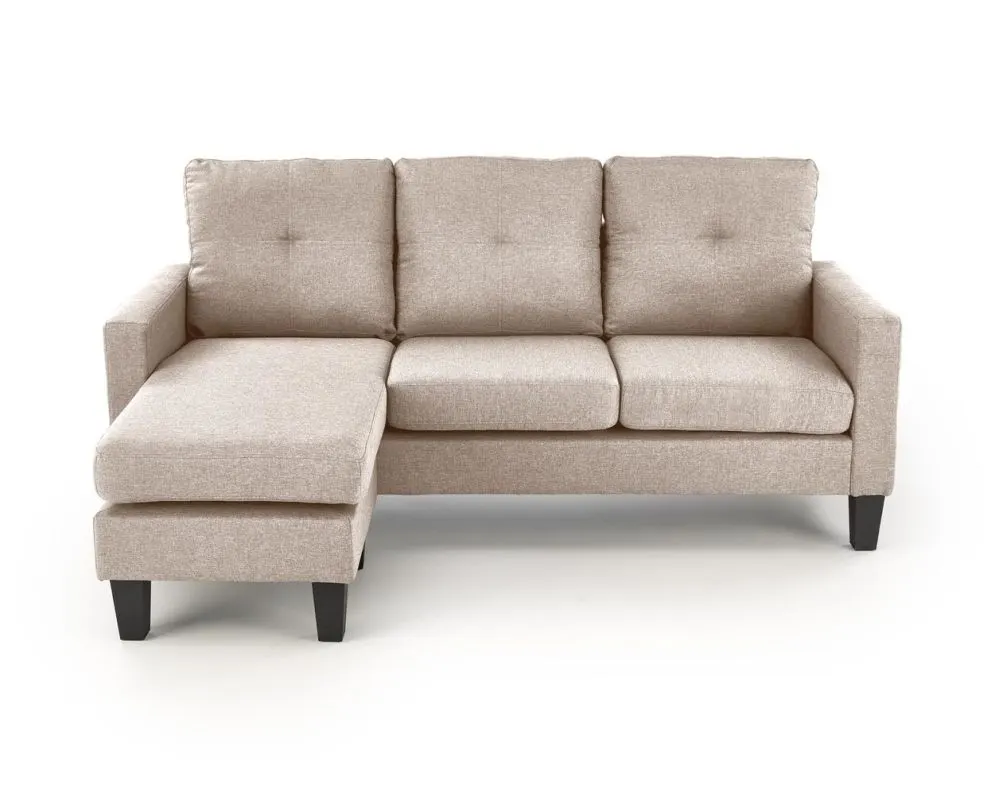 Sofa GERSON beżowa z podnóżkiem na nóżkach I sklep meblowy MIRAT.