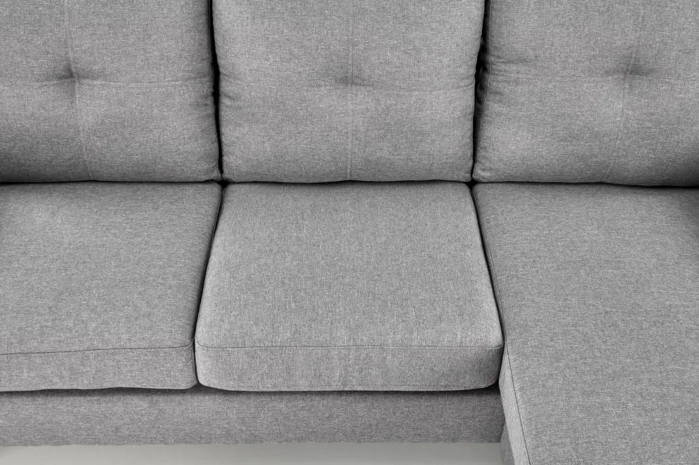 Sofa GERSON szara z podnóżkiem 3-osobowa I sklep meblowy MIRAT.