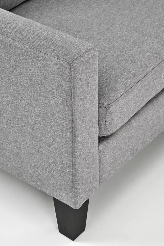 Sofa GERSON szara z podnóżkiem 3-osobowa I sklep meblowy MIRAT.