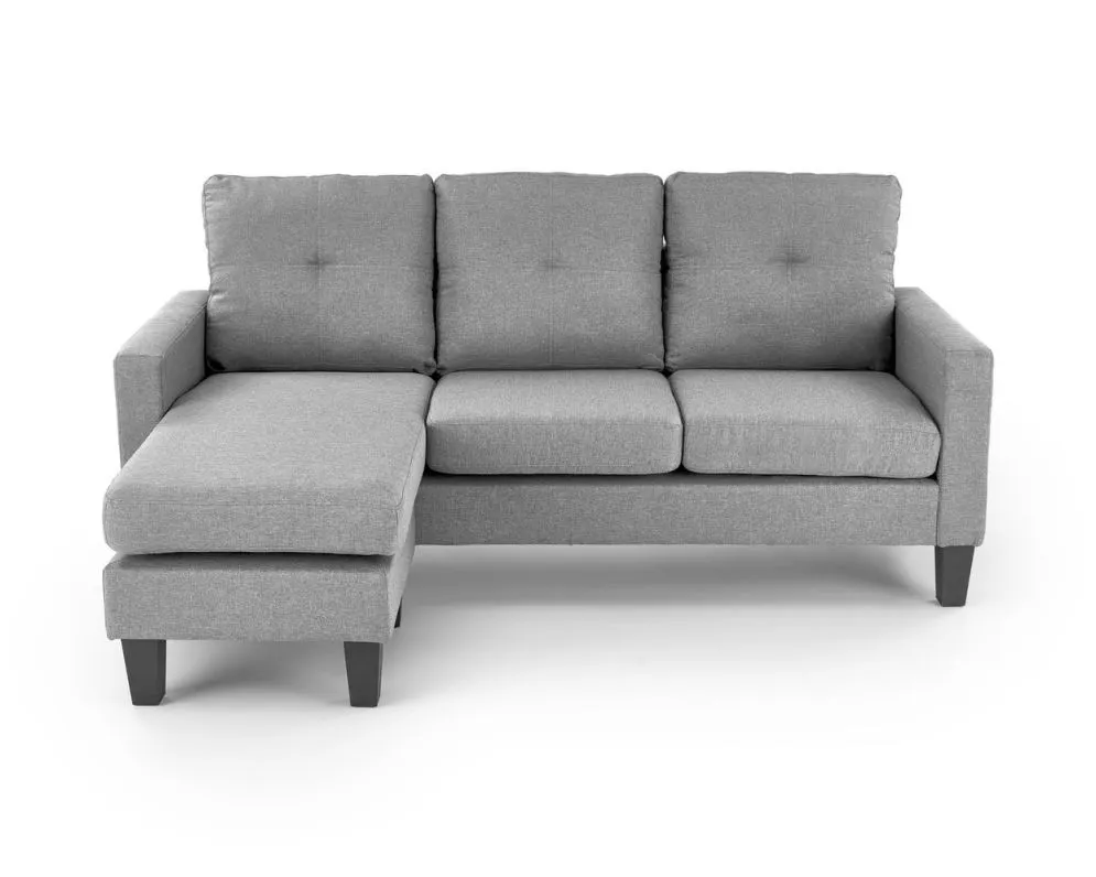 Sofa GERSON szara z podnóżkiem 3-osobowa I sklep meblowy MIRAT.