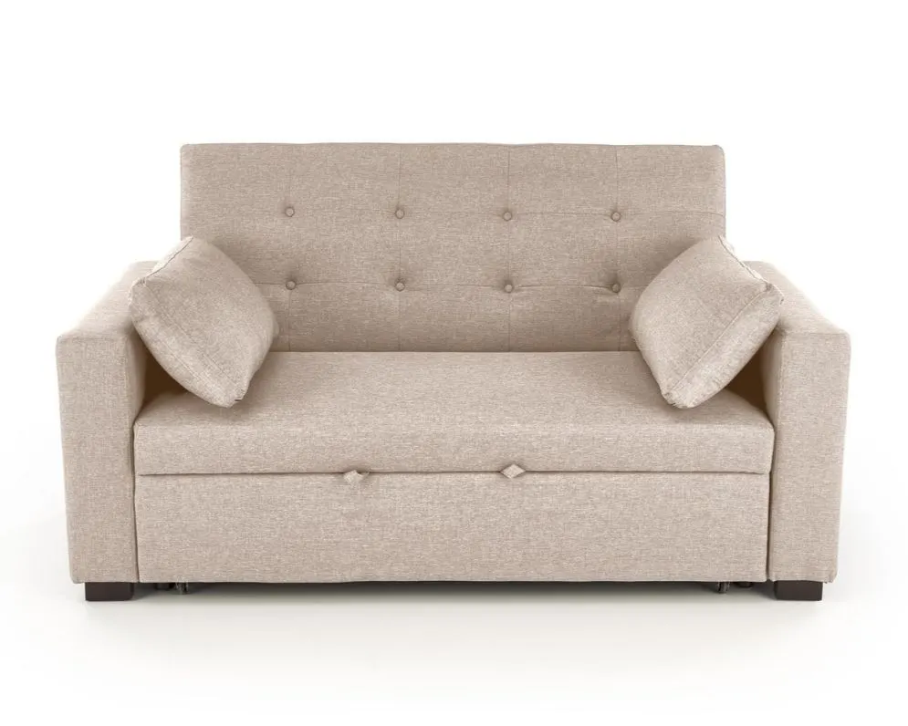 Sofa rozkładana z funkcją spania PAULINIO beżowa do salonu I sklep meblowy MIRAT.