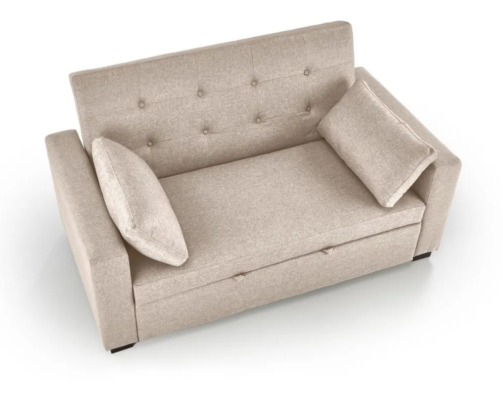 Sofa rozkładana z funkcją spania PAULINIO beżowa do salonu I sklep meblowy MIRAT.