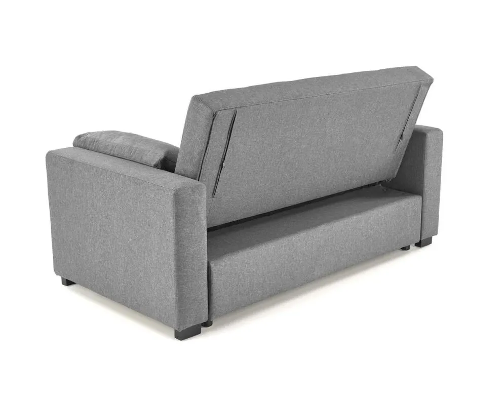 Sofa rozkładana z funkcją spania PAULINIO szara pikowana I sklep meblowy MIRAT.