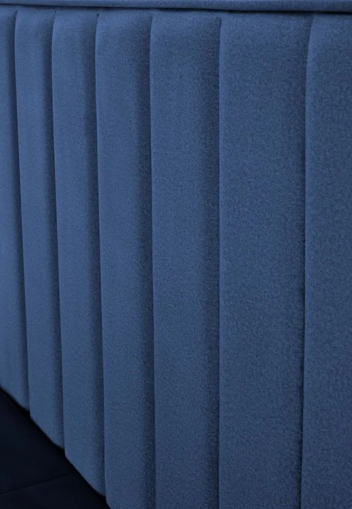 Łóżko kontynentalne ASENTO 160x200 granatowe tapicerowane I sklep meblowy MIRAT. styl GLAMOUR