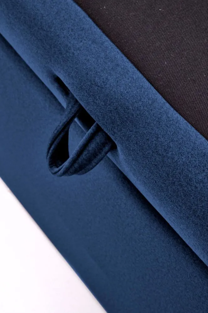 Łóżko kontynentalne ASENTO 160x200 granatowe tapicerowane I sklep meblowy MIRAT. styl GLAMOUR