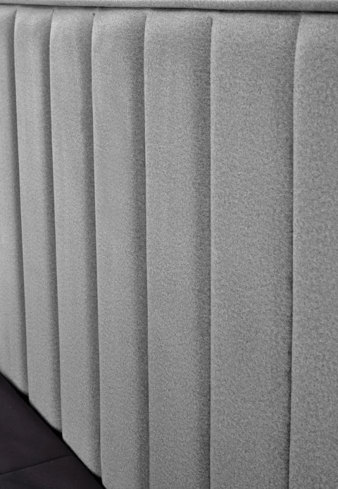 Łóżko kontynentalne ASENTO 160x200 szare do sypialni I sklep meblowy MIRAT. styl GLAMOUR