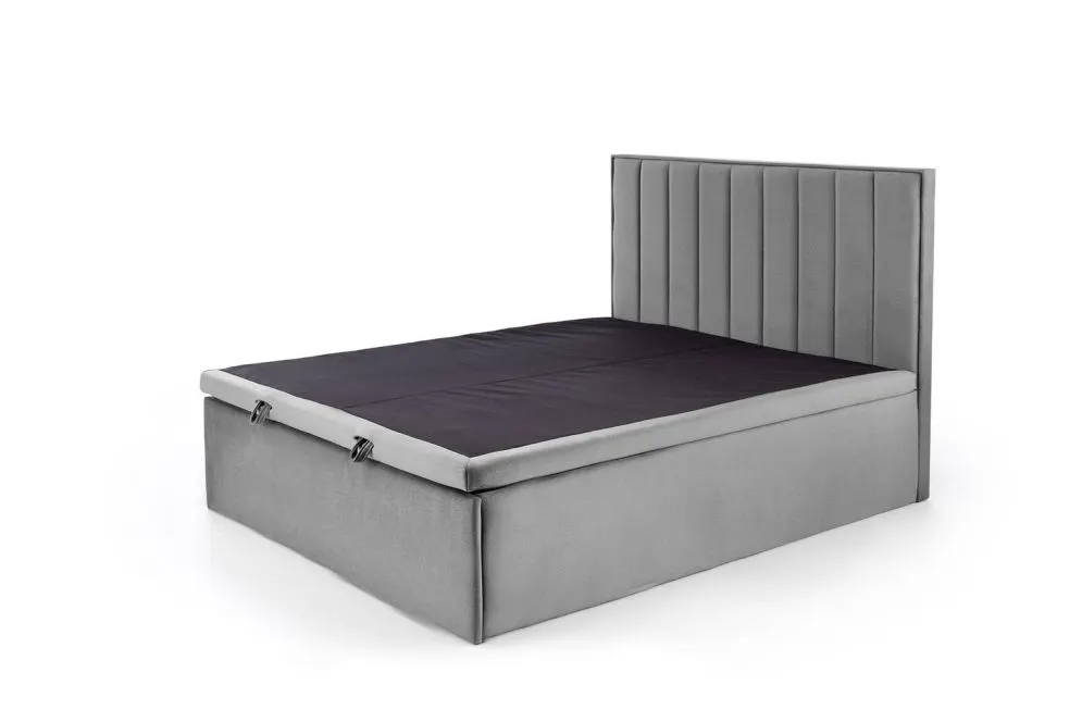 Łóżko kontynentalne ASENTO 160x200 szare do sypialni I sklep meblowy MIRAT. styl GLAMOUR