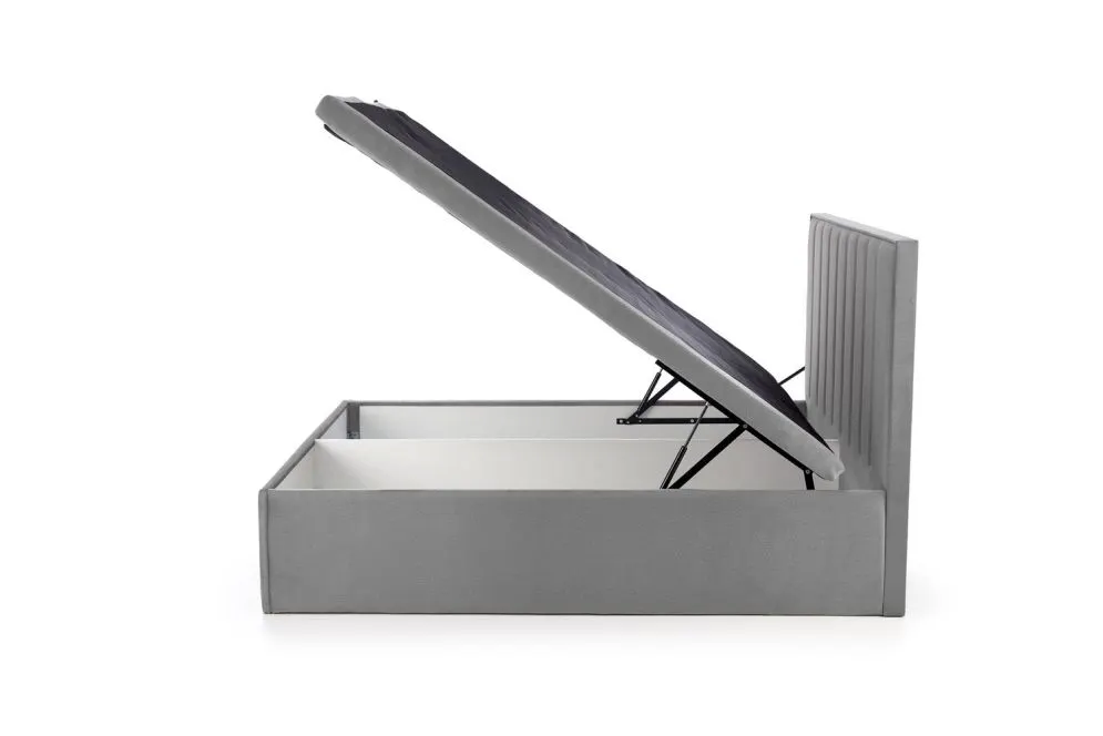 Łóżko kontynentalne ASENTO 160x200 szare do sypialni I sklep meblowy MIRAT. styl GLAMOUR