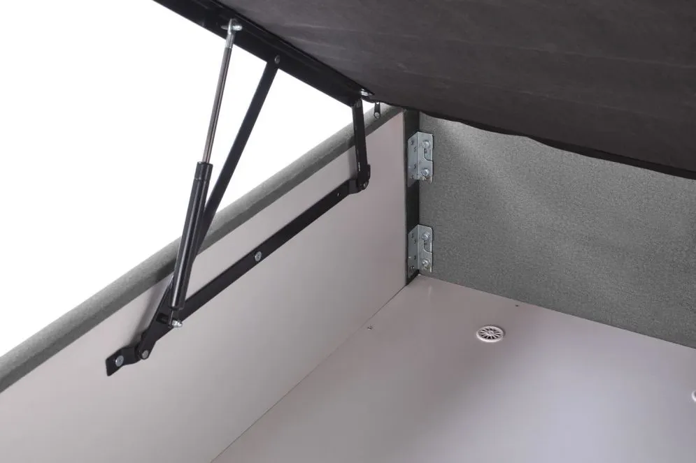 Łóżko kontynentalne ASENTO 160x200 szare do sypialni I sklep meblowy MIRAT. styl GLAMOUR