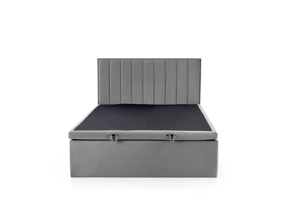 Łóżko kontynentalne ASENTO 160x200 szare do sypialni I sklep meblowy MIRAT. styl GLAMOUR