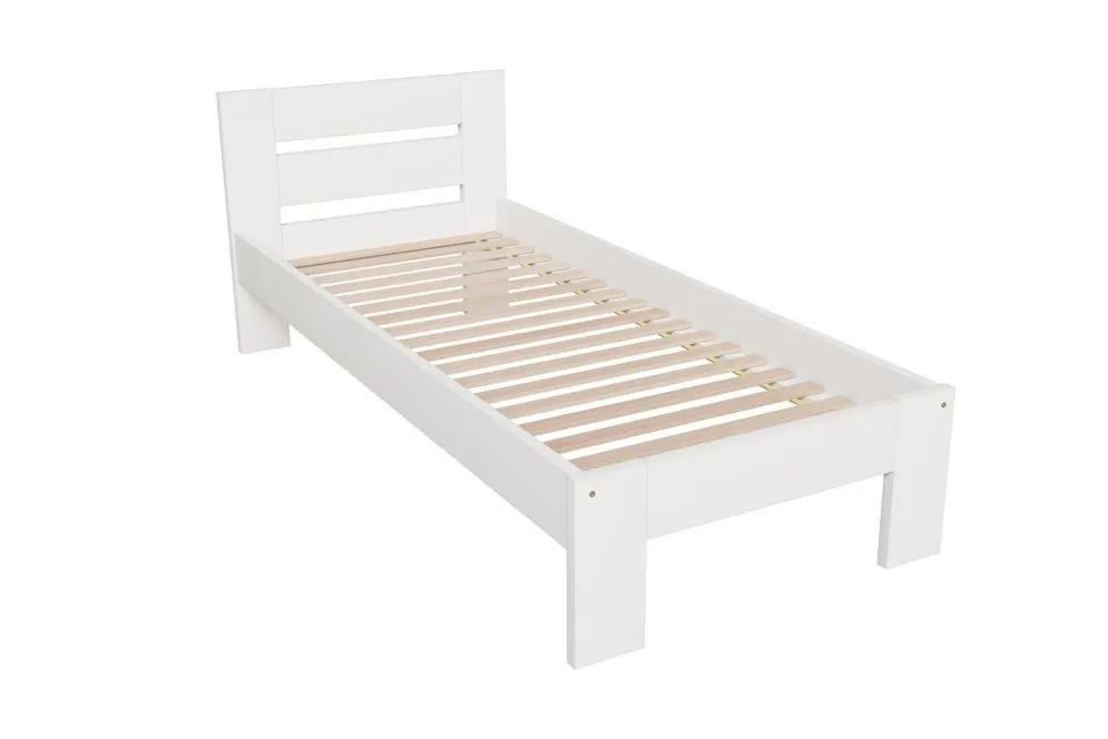 Łóżko pojedyncze MATILDA 90x200 białe drewniane I sklep meblowy MIRAT. styl SKANDYNAWSKI