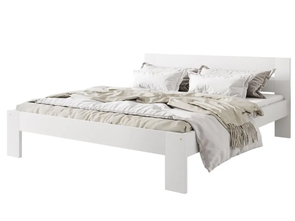Łóżko drewniane MATILDA 160x200 białe dwuosobowe I sklep meblowy MIRAT. styl SKANDYNAWSKI