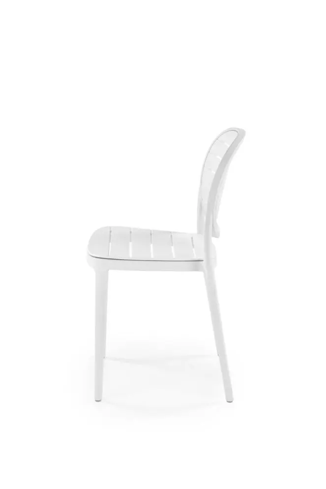Krzesło K529 białe z tworzywa PVC do ogrodu I sklep meblowy MIRAT. styl SKANDYNAWSKI