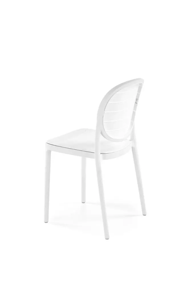 Krzesło K529 białe z tworzywa PVC do ogrodu I sklep meblowy MIRAT. styl SKANDYNAWSKI