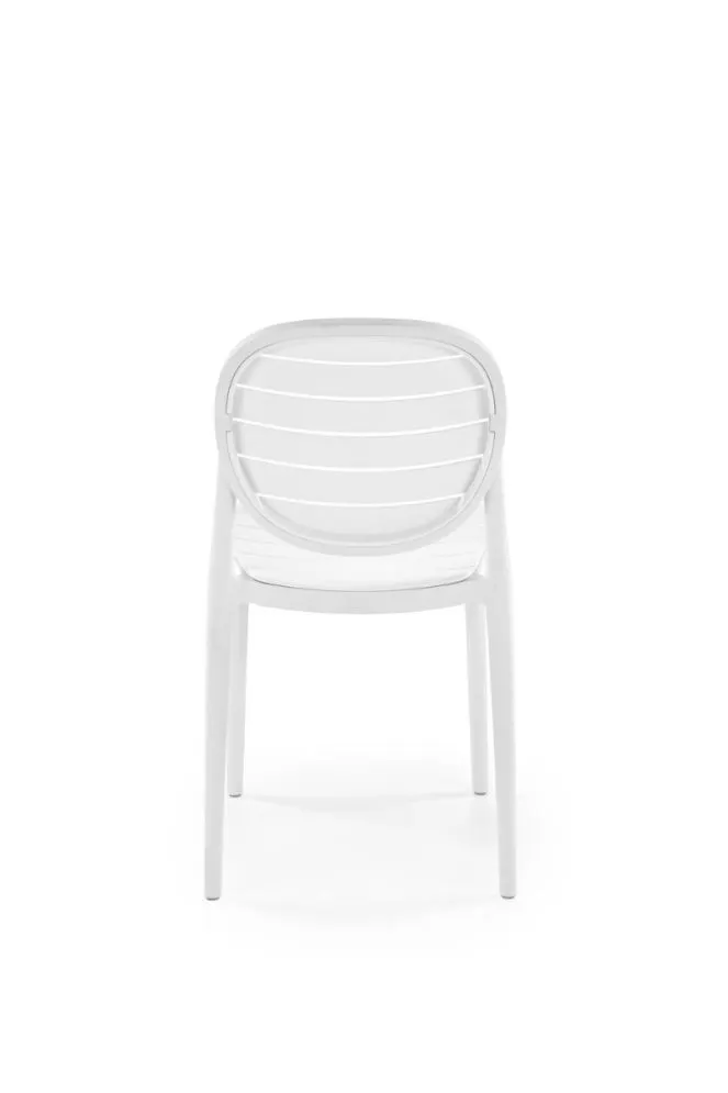 Krzesło K529 białe z tworzywa PVC do ogrodu I sklep meblowy MIRAT. styl SKANDYNAWSKI