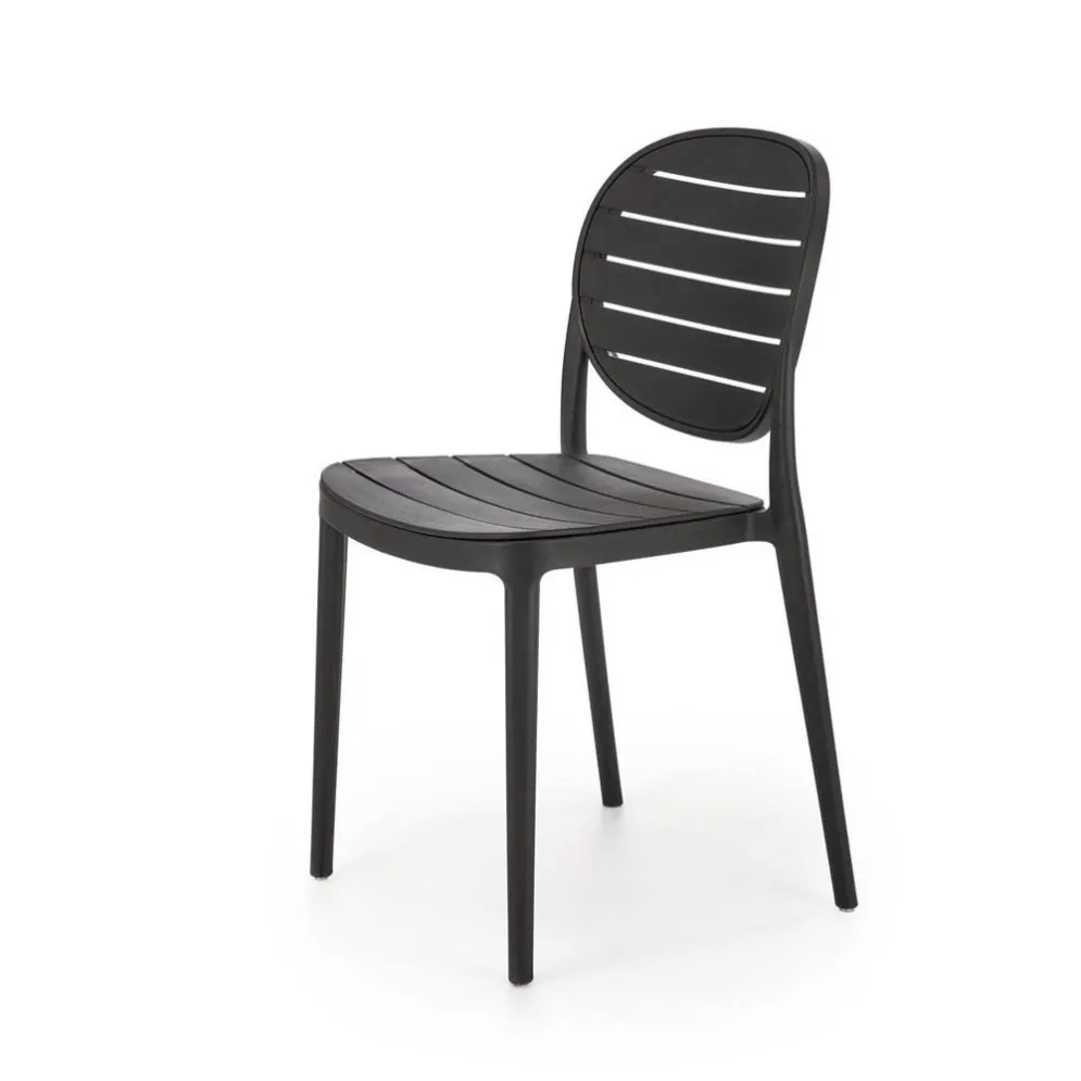 Krzesło K529 czarne z tworzywa PVC ogrodowe I sklep meblowy MIRAT.